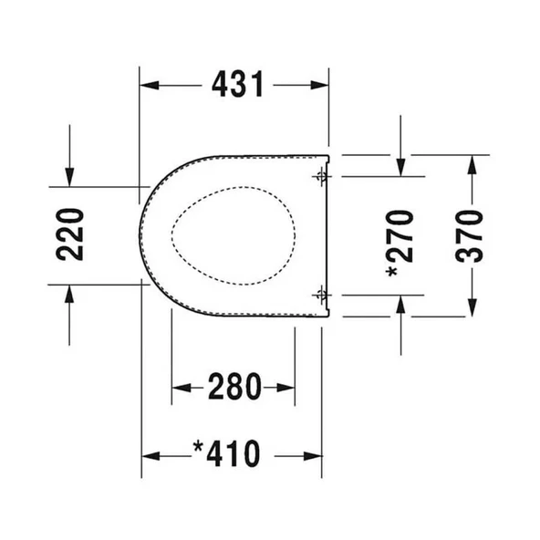 Duravit Me By Starck Klozet Kapağı, Yavaş Kapanır, Compact, Beyaz, 0020190095 - 2