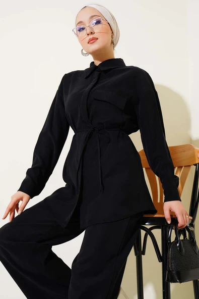 Tek Cepli Tensel İkili Takım Siyah - Resim 2