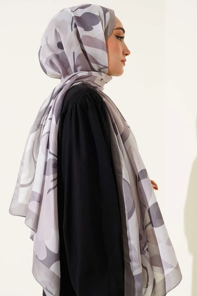 Menekşe Desen Soft Şal Taş - Resim 3