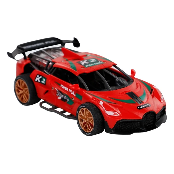 Sürtmeli Sesli Işıklı Spor Arabalar 18 cm - Kırmızı ürün görseli