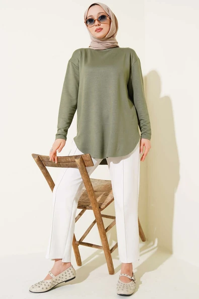 Basic Alt Dikişsiz Tunik Haki - Resim 2