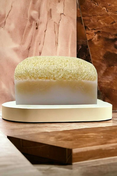 %100 El Yapımı Doğal Kabak Lifli Eşek Sütü Sabun 120 Gr - Resim 5