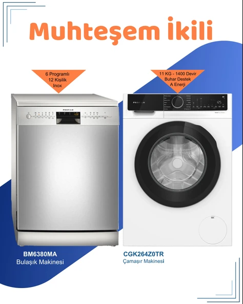 Profilo 2'li Avantajlı Set ( BM6380MA - CGK264Z0TR ) ürün görseli