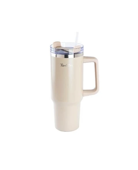 Tantitoni Move Açık Kahve Pipetli Paslanmaz Çelik Termos Bardak 1,2 Lt