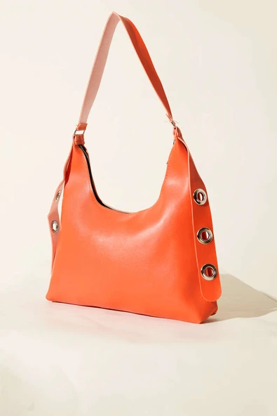 Kuş Gözü Detaylı Çanta Oranj ürün görseli 1