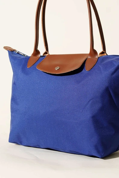 Katlanabilir Çıtçıtlı Çanta Saks - Resim 3