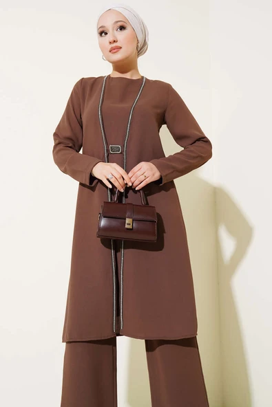 Taş Sıra Detaylı İkili Takım Vizon - Resim 2