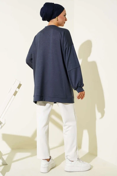 Loyşa Salaş Basic Tunik Füme - Resim 3