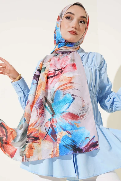 Fırça Desenli Soft Şal Çağla Yeşili ürün görseli 1