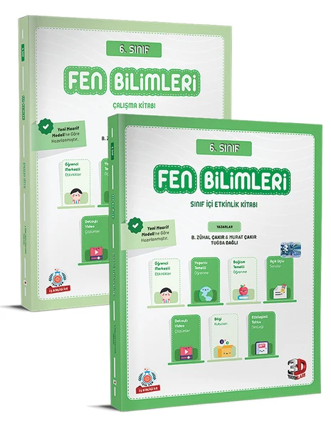 3D Yayınları 6. Sınıf Fen Bilimleri Çalışma ve Sınıf İçi Etkinlik Kitabı 2025 2026 Yeni Baskı Sezon ürün görseli