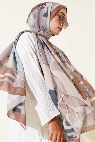 Shelia Desen Lina Şal Camel - Resim 2