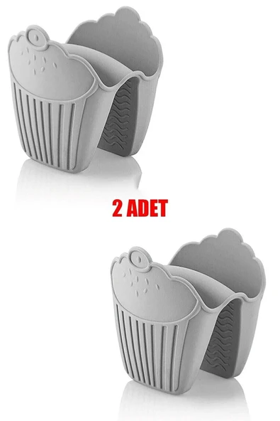 2 Adet Silikon Yanmaz Yapışmaz Isı Geçirmez Fırın Eldiveni Tutacak - 2