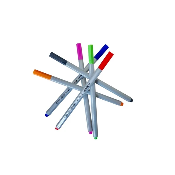 Globox Fineliner Kalem 6’lı Set 0,4mm | Renkli ve Keskin Çizim Deneyimi - 5