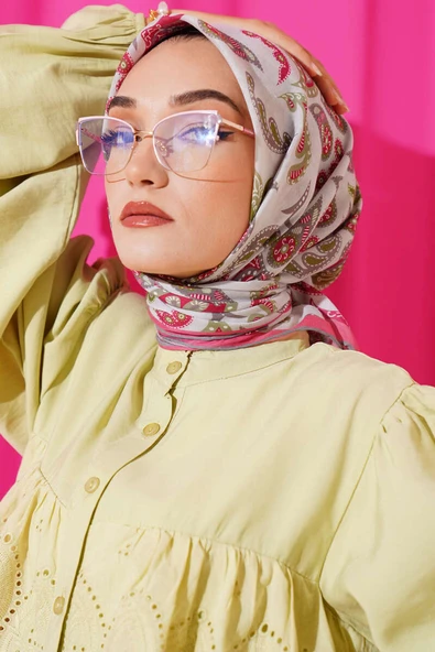 Paisley Detaylı Eşarp Taş - Resim 2