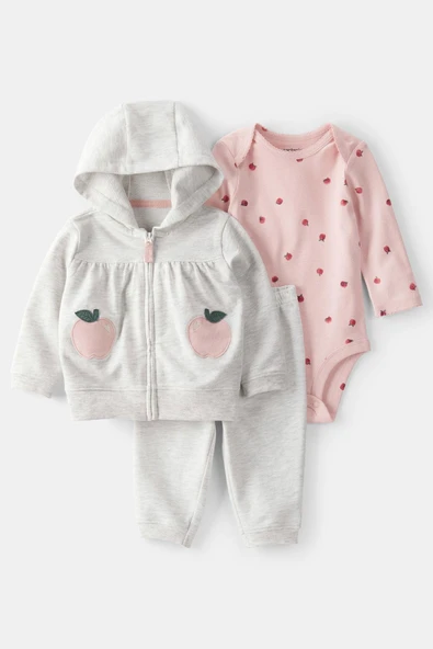 Kız Bebek 3'lü Hırkalı CTR-1T845810 ürün görseli