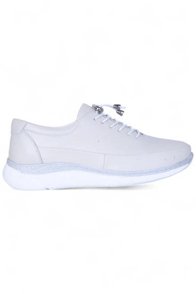 Missmama 007 Gri Kadın Hakiki Deri Casual Ayakkabı - Resim 2