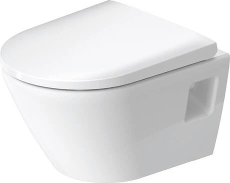 Duravit D-Neo Rimless Kanalsız Asma Klozet, Kısa (Yavaş Kapanır Kapak Dahil) 2587390075