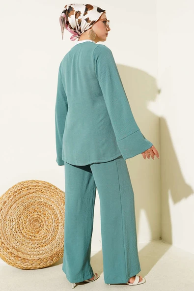 Yandan Bağlamalı Ayrobin İkili Takım Mint - Resim 3