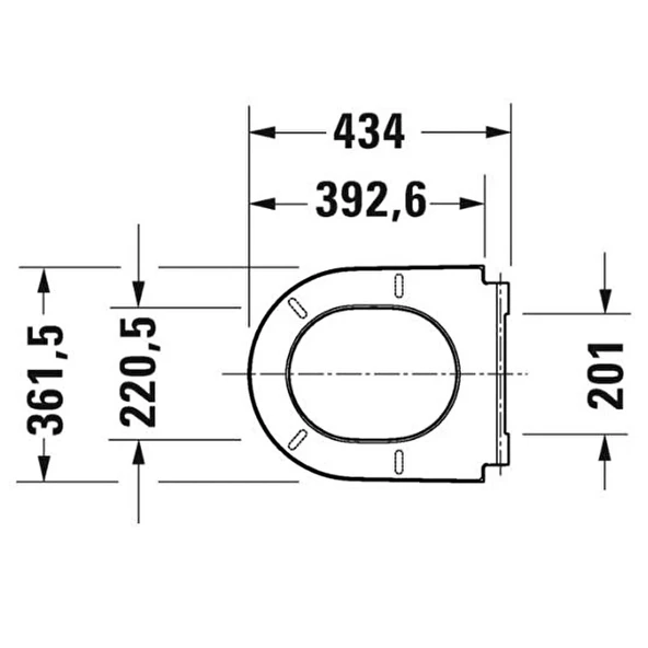 Duravit D-Neo Klozet Kapağı, Yavaş Kapanır Beyaz, 0021690000 - 2