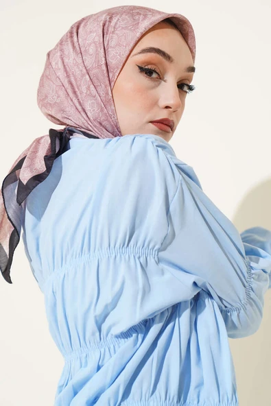 Mini Çiçekli Soft Eşarp Camel - Resim 2