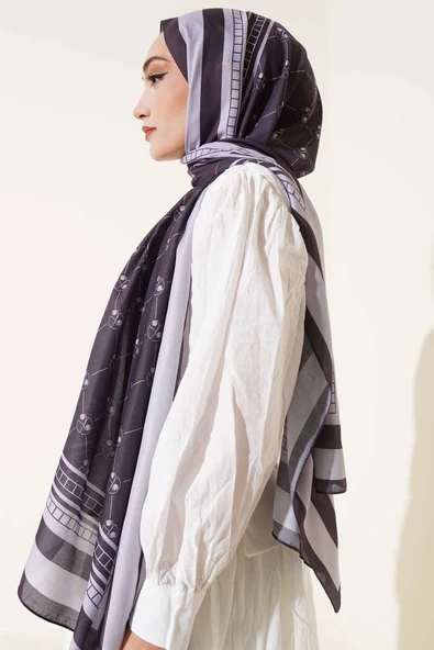 Pacman Desen Soft Şal Antrasit - Resim 3