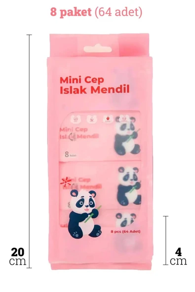 Baysa Alkolsüz Bitki Özlü Mini Islak Cep Mendili - 8'li 24 Paket - Resim 7