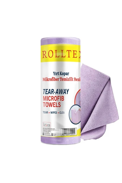 Rolltex Yırt Kopar %100 Mikrofiber Temizlik Bezi 30X30CM 20'li MOR Renk - 2