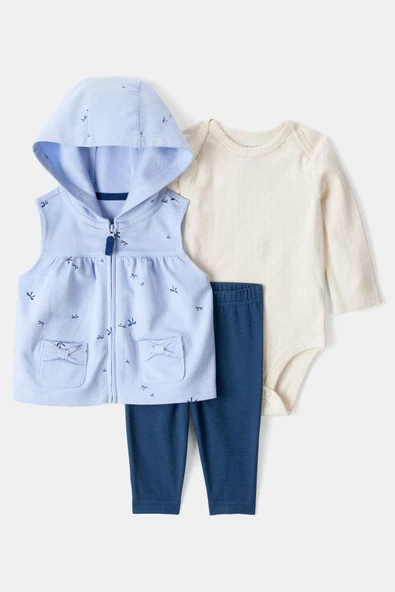 Kız Bebek Yelekli Set CTR-1T268310 ürün görseli