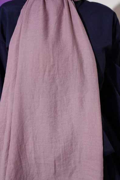 Aya Serisi İnce Pamuk Şal Lila -52 - Resim 4