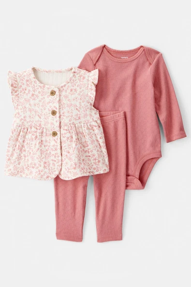 Kız Bebek Yelekli Set CTR-1T268210 ürün görseli