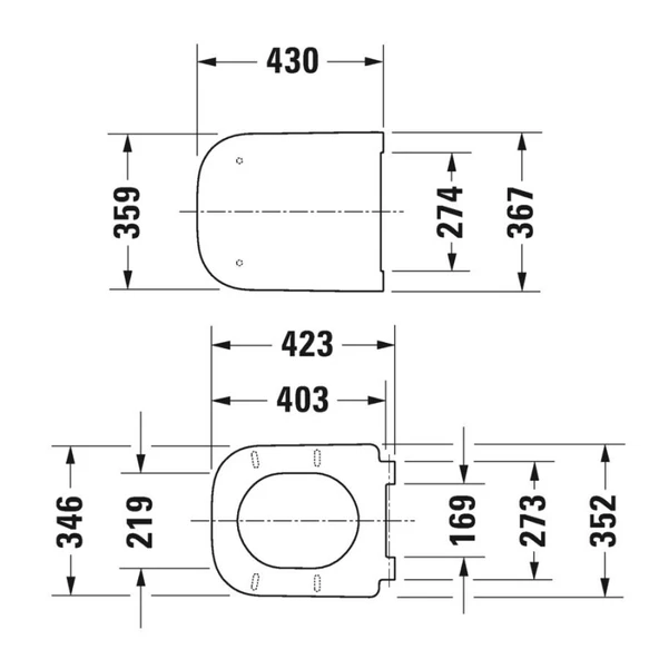 Duravit Happy D.2 Klozet Kapağı, Yavaş Kapanır, Beyaz, 0064590095 - 2