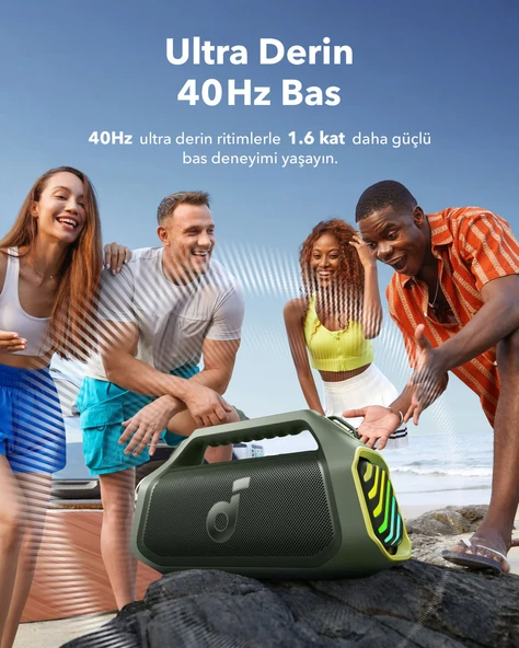 Anker Soundcore Boom 2 Plus Yeşil Bluetooth Hoparlör A3134 - Resim 6