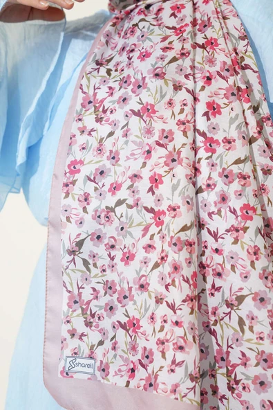 Çiçek Işıltısı Serisi Şal Latte - Resim 4