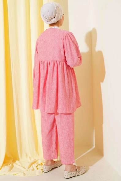 Salaş İp Bağlamalı İkili Takım Pembe - Resim 3