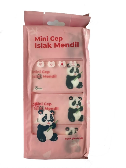 Baysa Alkolsüz Bitki Özlü Mini Islak Cep Mendili - 8'li 80 Paket - Resim 4