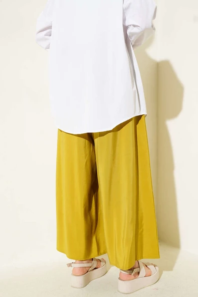 Yandan Cepli Salaş Tensel Pantolon Yağ Yeşili - Resim 3