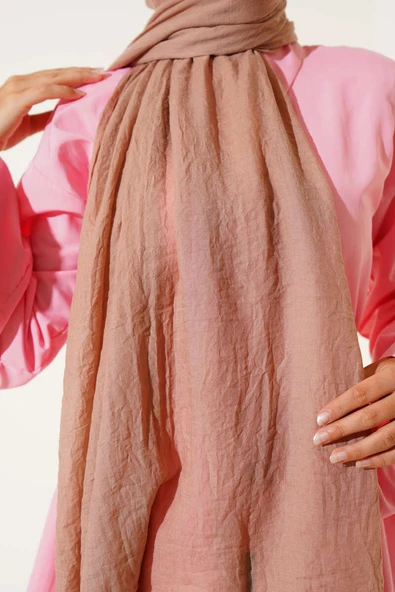 Aya Serisi İnce Pamuk Şal Latte -136 - Resim 4