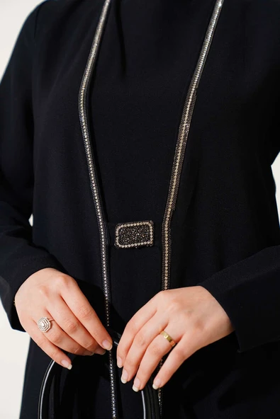 Taş Sıra Detaylı İkili Takım Siyah - Resim 4