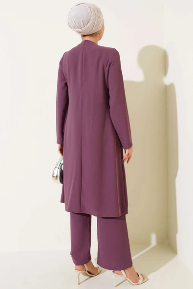 Taş Sıra Detaylı İkili Takım Gül Kurusu - Resim 3