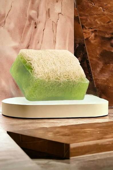 %100 El Yapımı Doğal Kabak Lifli Avokado Sabun 120 Gr - 5