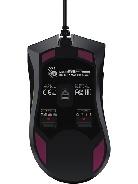 Bloody W90 Max RGB Optik Kablolu Oyuncu Mouse - 4
