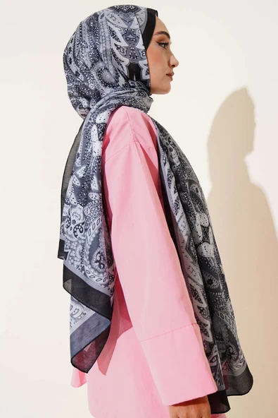 Siyah Serisi Soft Şal Asorti 8 - Resim 3