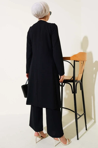 Taş Sıra Detaylı İkili Takım Siyah - Resim 3