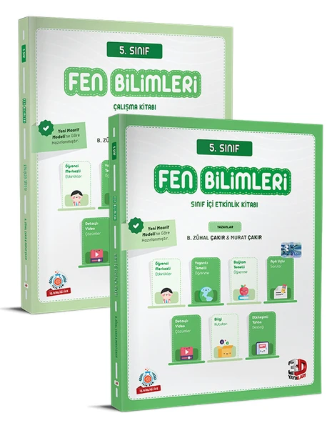 3D Yayınları 5. Sınıf Fen Bilimleri Çalışma ve Sınıf İçi Etkinlik Kitabı 2025 2026 Yeni Baskı Sezon ürün görseli