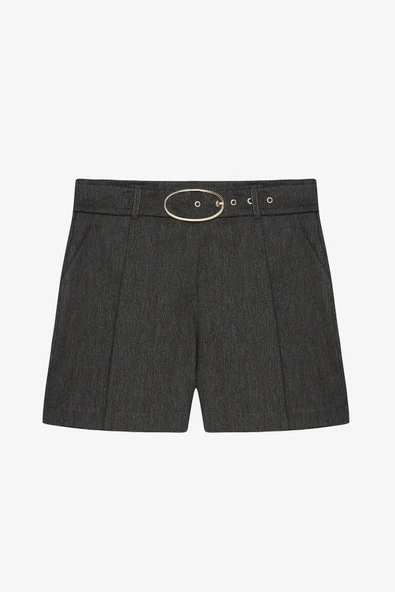 Quzu Kemer Tokalı Kadın Şort - Resim 2