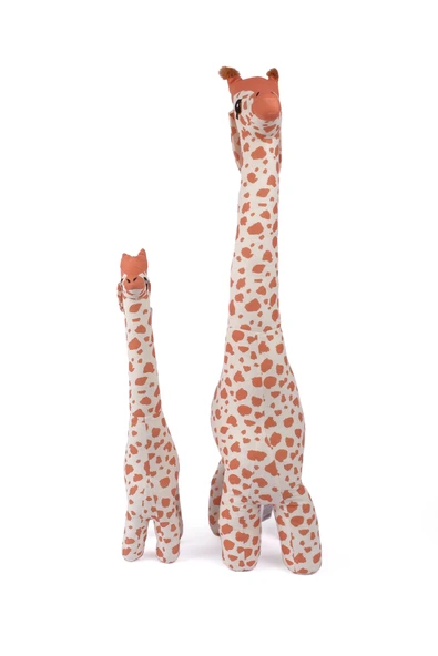 Peluş Zürafa 2’li Set Büyük ve Orta Boy Uyku Arkadaşı Dekoratif Hediyelik Oyuncak - 4