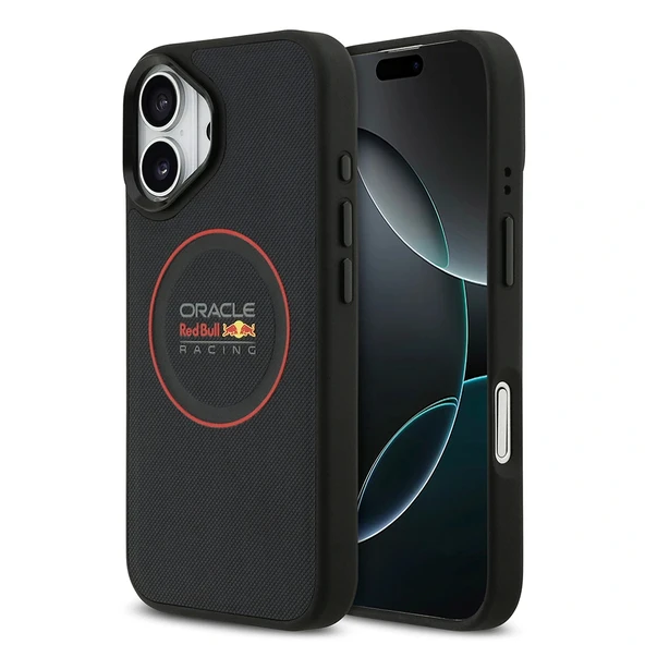 Apple iPhone 17 Kılıf Redbull Orjinal Lisanslı M-safe Şarj Özellikli Kırmızı Halka ve Logo Kabartmalı PU Deri Kapak ürün görseli 1