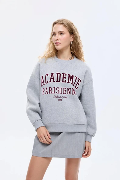 Quzu Şerit Detaylı Kadın Sweatshirt 26KSWT00754 ürün görseli 1