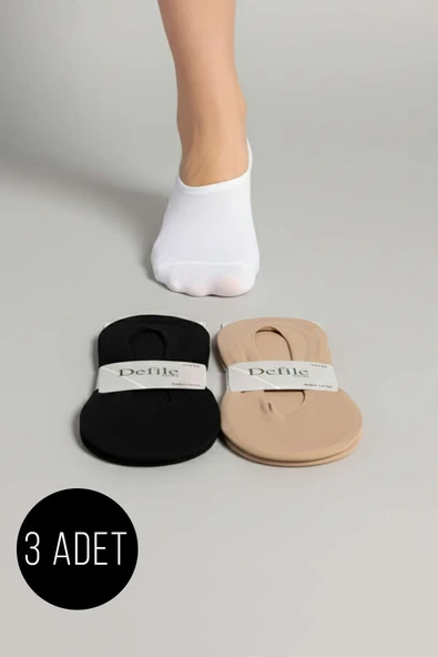 Kadın 3lü Mikro Lazer Babet Çorap Asorti 1 ürün görseli