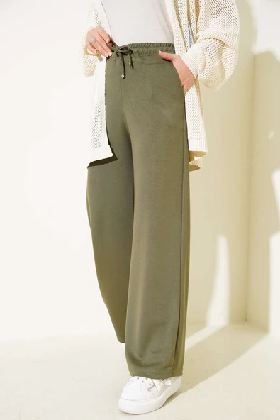 Loyşa Palazzo Pantolon Haki ürün görseli 1